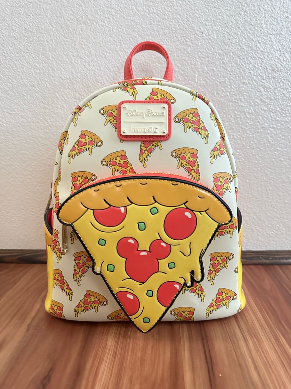 NWT Loungefly Disney Parks Mickey Mouse Pizza Slice Mini Backpack